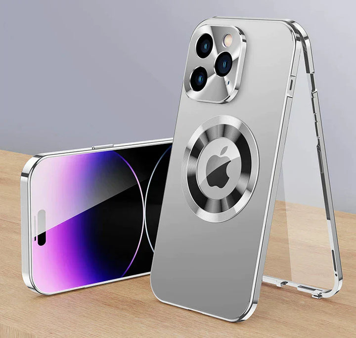 Skanto | Etui 360° Full Screen Linse Metall Magnetisk Magsafe Deksel Aluminium for iPhone 15 14 13