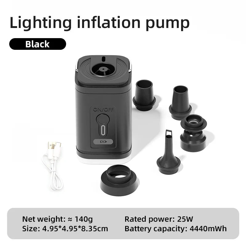 Skanto | Utendørs Luftpumpe AeroBlow Mini | Elektrisk & USB Oppladbar | Bærbar & Trådløs | For Luftmadrasser & Vakuumposer