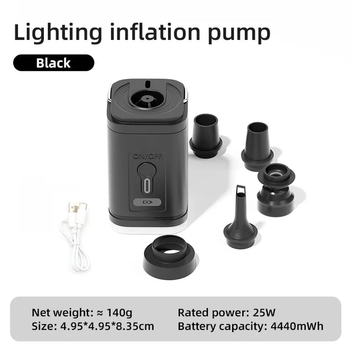 Skanto | Utendørs Luftpumpe AeroBlow Mini | Elektrisk & USB Oppladbar | Bærbar & Trådløs | For Luftmadrasser & Vakuumposer