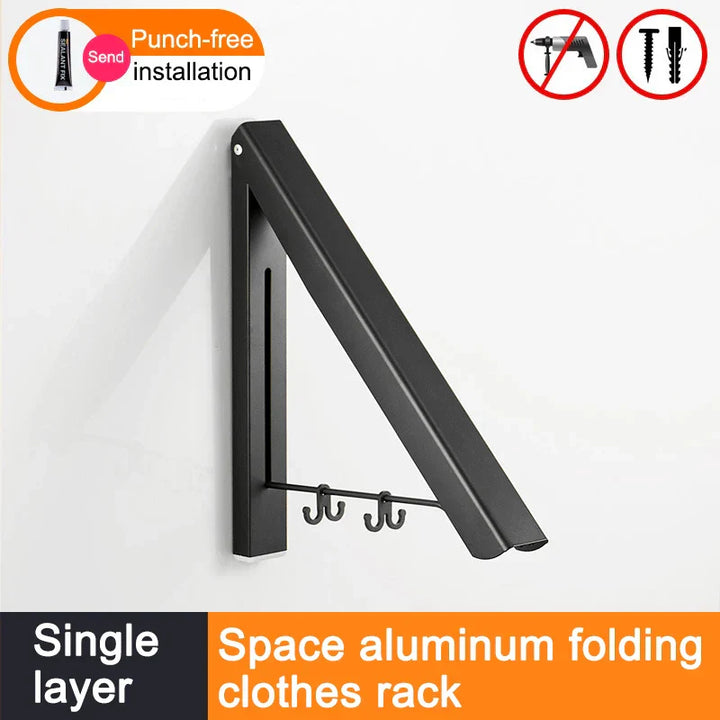 Space Saver Foldbar Veggklær Aluminiumstativ | Skanto