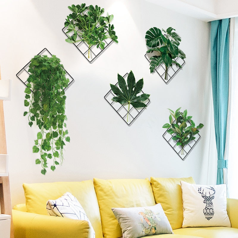3D Natur Vind Grønn Plante Veggklistremerke | Skanto