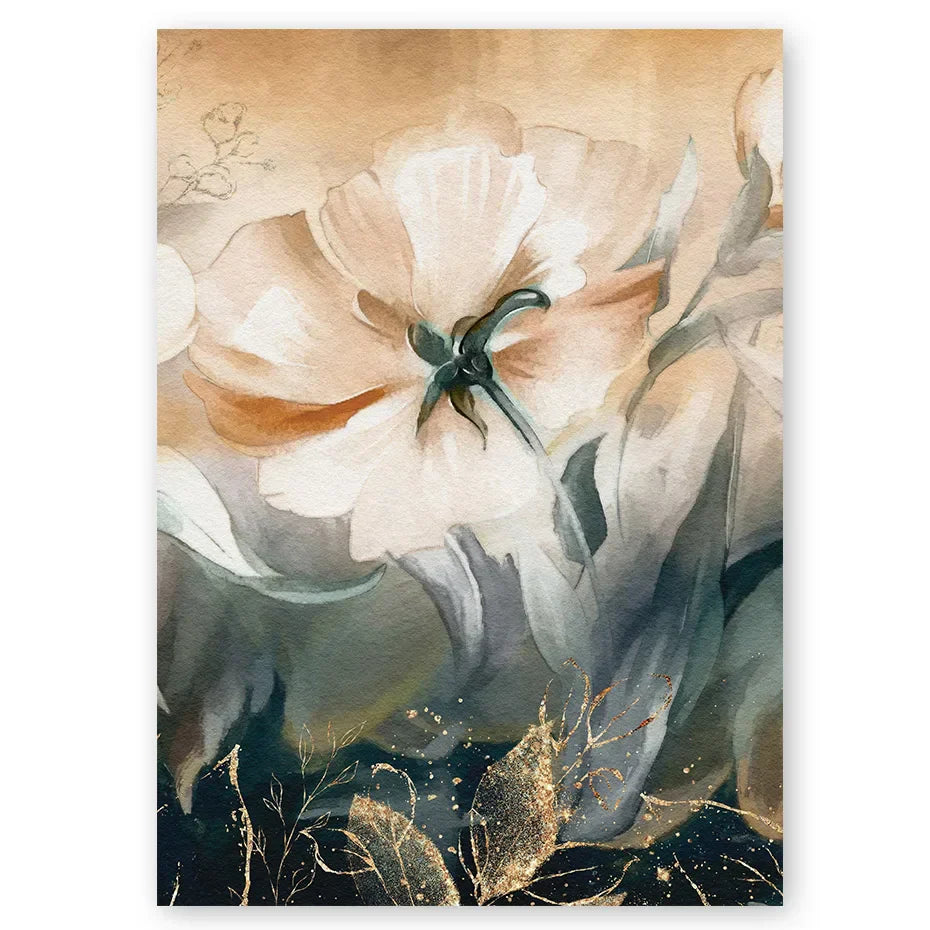 Serene Pastel Petals Floral Abstract Veggkunst Fine Art Lerrettrykk Moderne Botaniske Bilder For Stue Spisestue Kunst Dekor | Skanto
