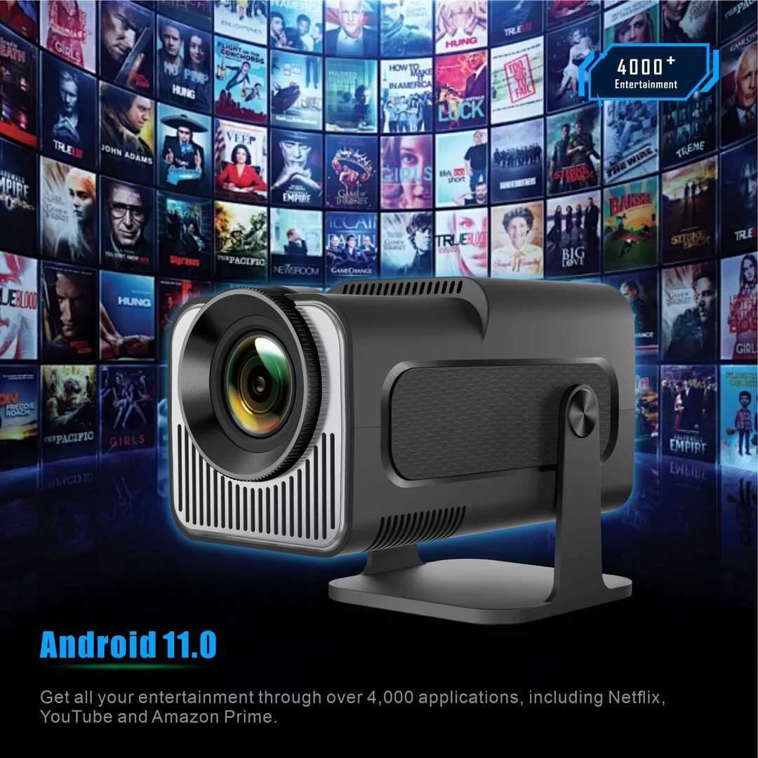 Skanto | Kompakt 4K Android Mini Projektor med WiFi & Bluetooth