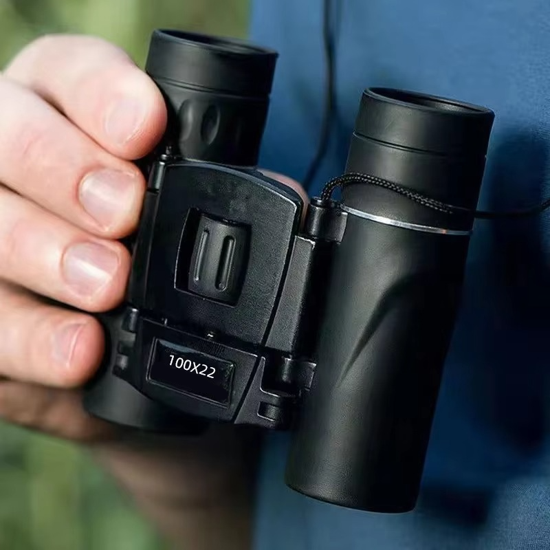 Skanto | Kompakt 100x22 HD Kikkert med Langdistanse BAK4 FMC Optikk for Jakt, Sport, Camping og Reiser