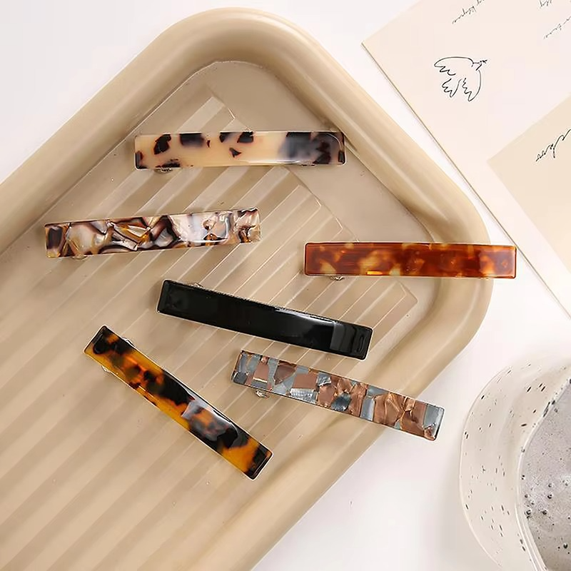 Skanto | Vintage-Inspirert Leopardmønster Acetat Hårklemmer