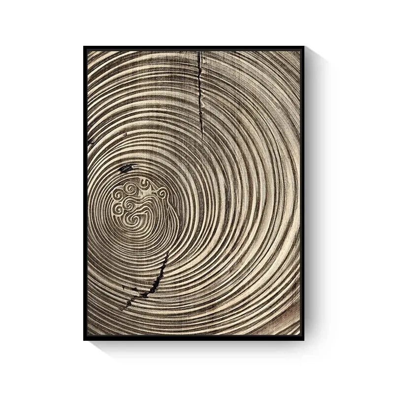 Naturale abstrakte treetree ringer veggkunst Fine Art lerretutskrifter bilder for stue, spisestue, hjemmekontor kunstdekor | Skanto