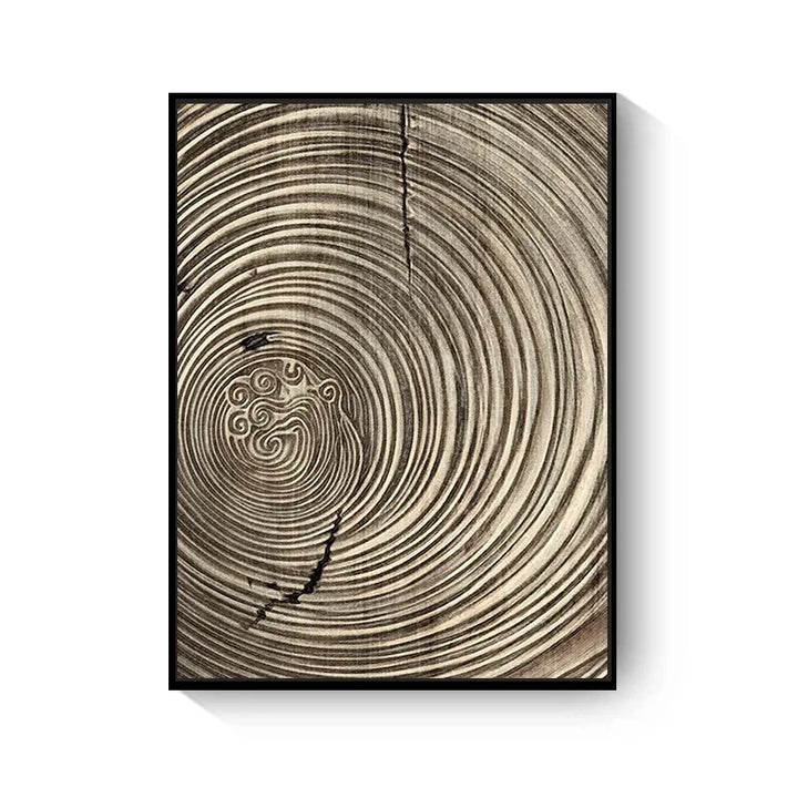 Naturale abstrakte treetree ringer veggkunst Fine Art lerretutskrifter bilder for stue, spisestue, hjemmekontor kunstdekor | Skanto