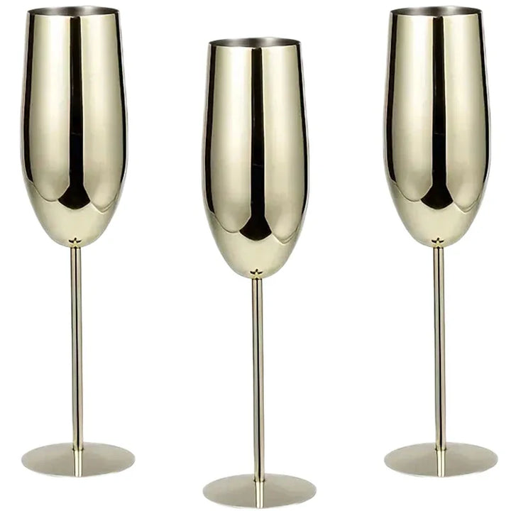 Skanto | Rustfritt Stål Glass (Sett med 6)