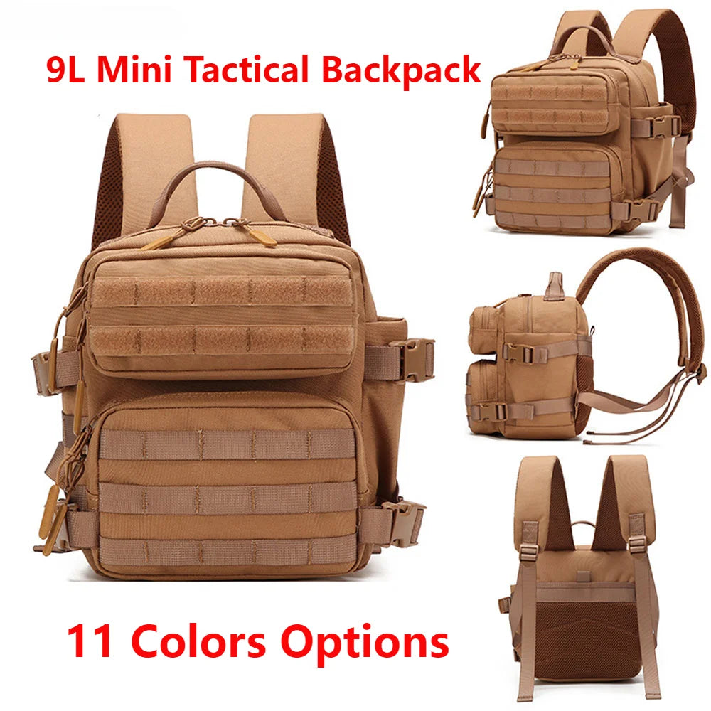 Skanto | Tactivo Mini-Ryggsekk 9L | MOLLE-Utendørs Ryggsekk | Kompakt & Holdbar | For Fotturer, Camping & EDC