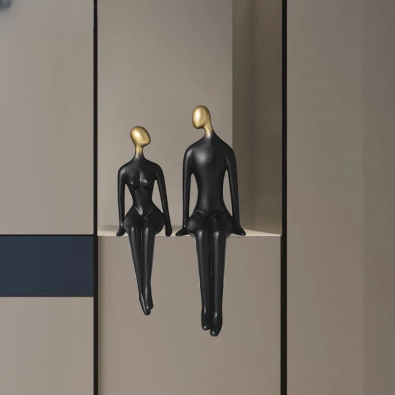 Skanto Decor Abstrakte Par Figuriner Minimalisme Innredning Tilbehør TV-Skap Ornamenter Stue Dekor Gaver