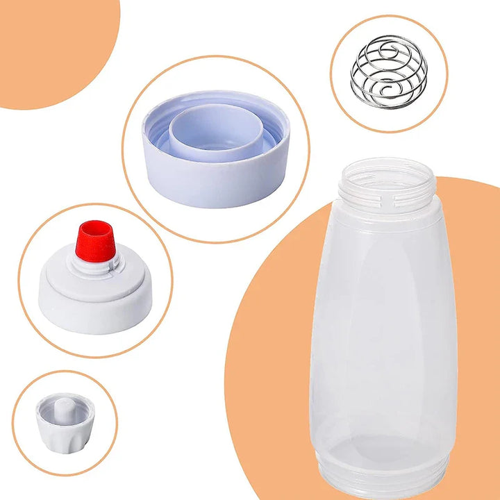 Skanto | Pancake-deig-dispenser-mikser med BlenderBall-tråddrikk - klemflaske pancake-shaker-dispenser JT194 fra LMETJMA