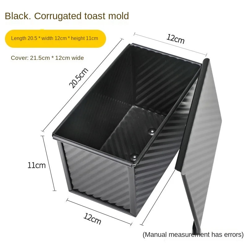 Skanto | Premium Non-stick Aluminiumlegering Toastbokser med lokk - Ulike størrelser (250g/450g/600g/750g/900g/1000g) for baking av brød og kaker