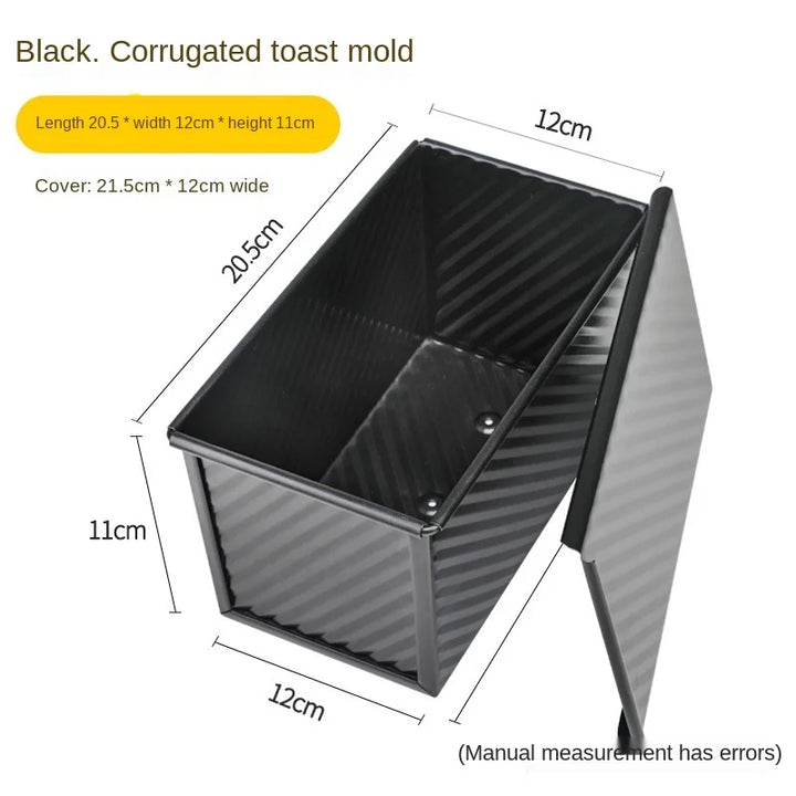 Skanto | Premium Non-stick Aluminiumlegering Toastbokser med lokk - Ulike størrelser (250g/450g/600g/750g/900g/1000g) for baking av brød og kaker