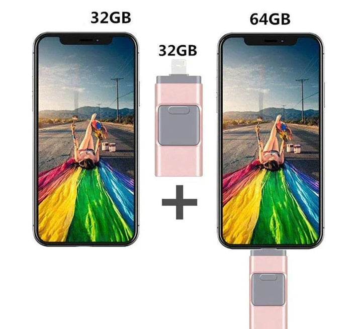 Skanto | DataFlex 4-i-1 Minnepinne – USB-lagring for telefon, nettbrett og PC