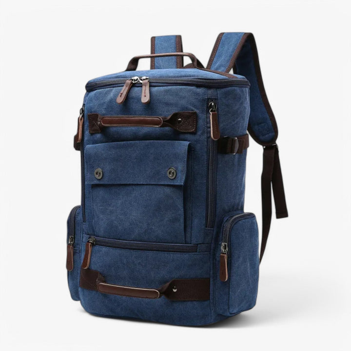 Skanto | Vintage Canvas Backpack – Stilig og funksjonell med laptoplomme for hverdagsliv og eventyr