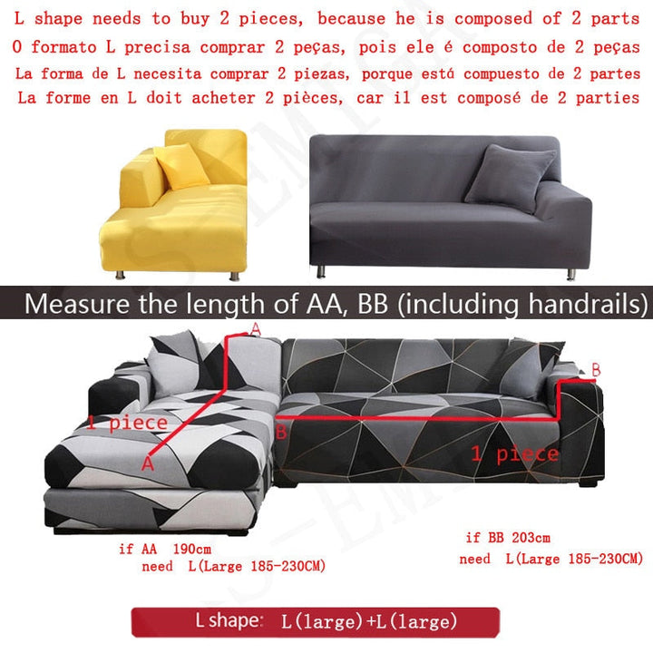 Moderne Antiskli Fargerik Elastisk Sofatrekk | Skanto
