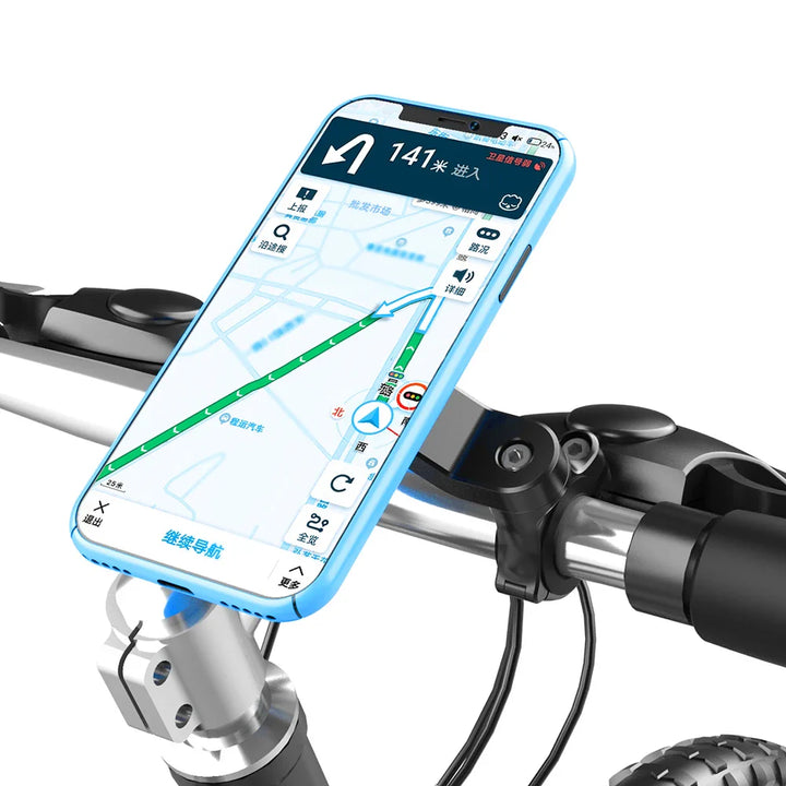 Skanto | RIDELOCK Pro Mount | Støtsikker Telefonholder for Sykkel & Motorsykkel | 360° Rotasjonsbar | For 4.7–7.2" Smarttelefoner
