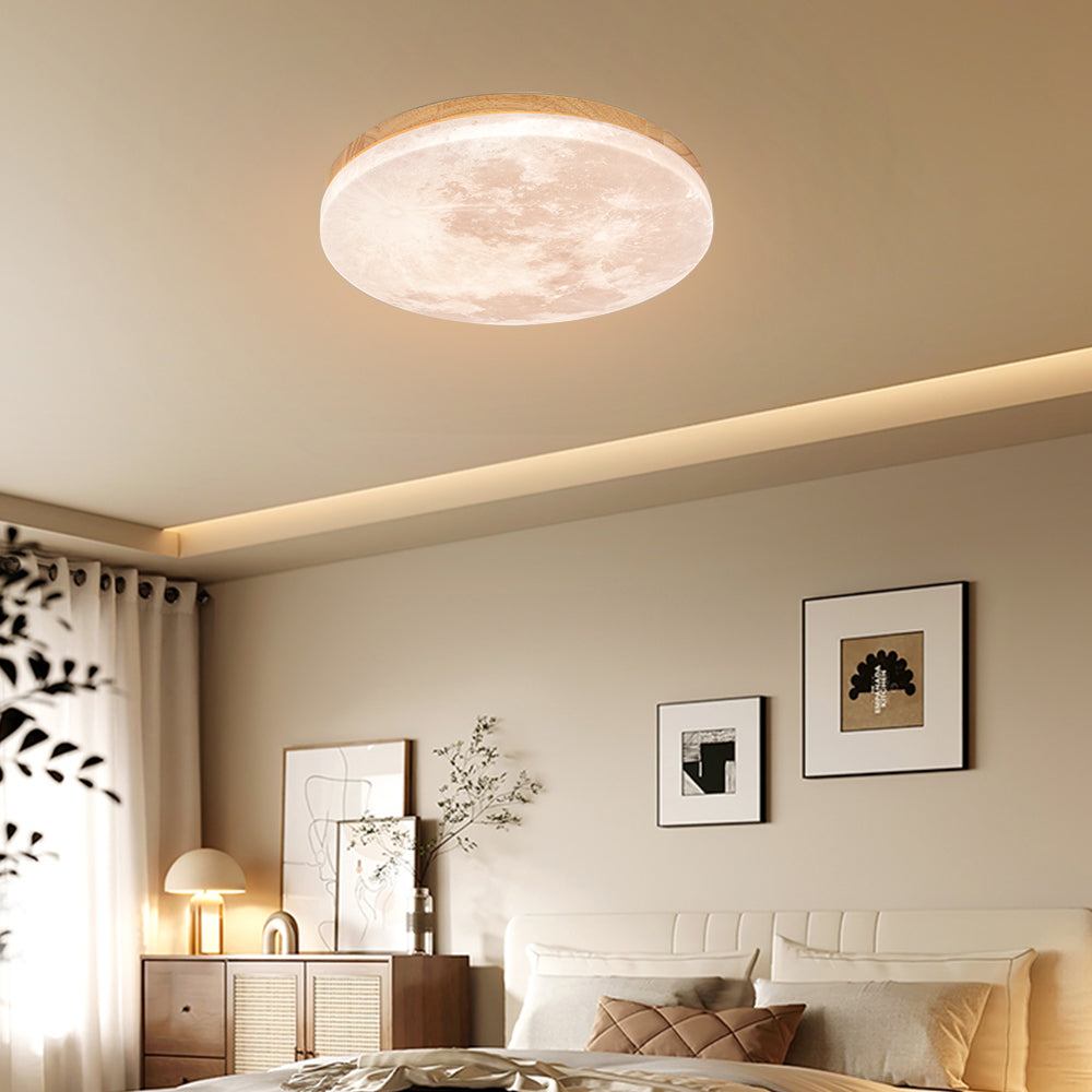 Skanto | Moderne måne-inspirert LED taklampe – myk ambient flush mount