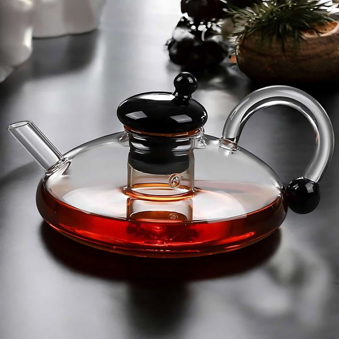 Skanto | Glass Tekanne Sett med Innebygd Filter og Kopper