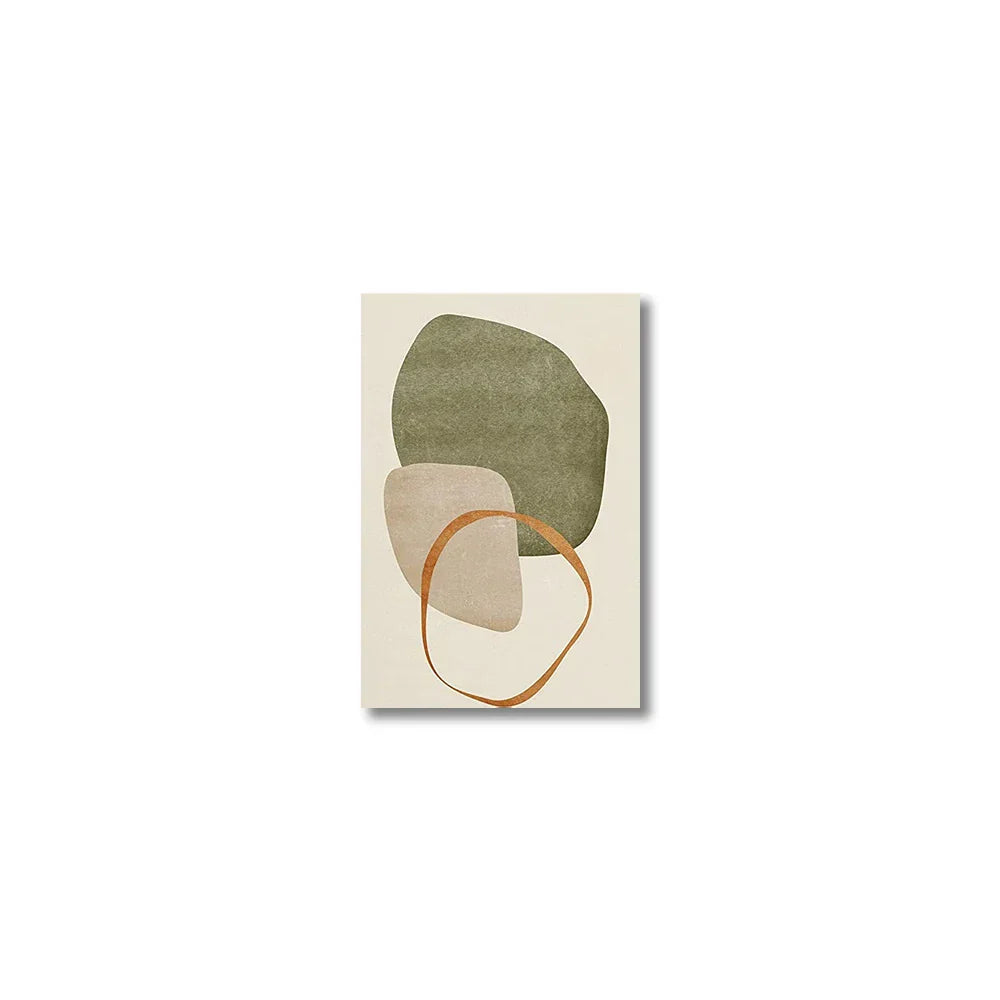 Set av 3PCS Nøytrale toner Tropisk Botanisk Abstrakt Veggkunst Fin Kunst Lerretstrykk Bilder For Stue Spisestue Skandinavisk Boliginnredning | Skanto