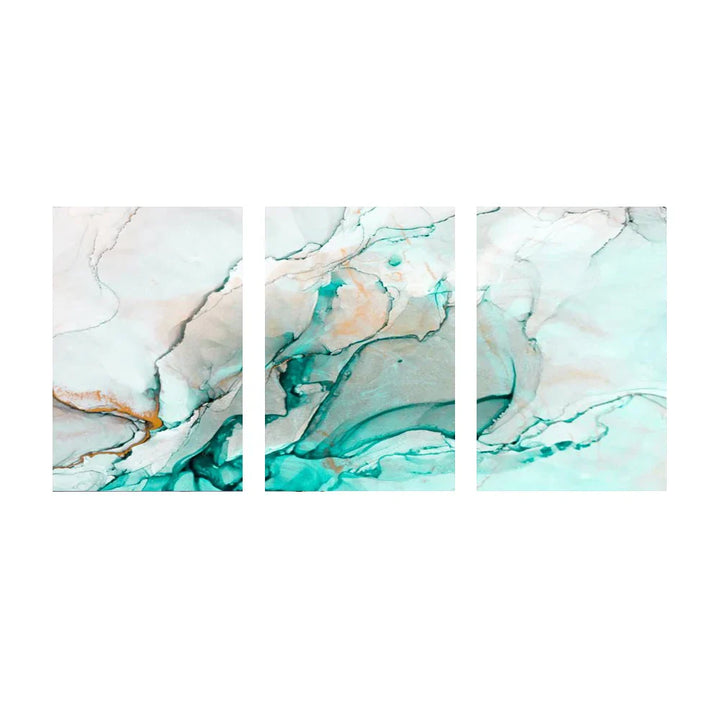 Set av 3 biter Fargerik Gull Rosa Abstrakt Marmortrykk Veggkunst Fin Kunst Lerretstrykk Plakater Bilder For Stue Soverom Hjemmedekorasjon | Skanto