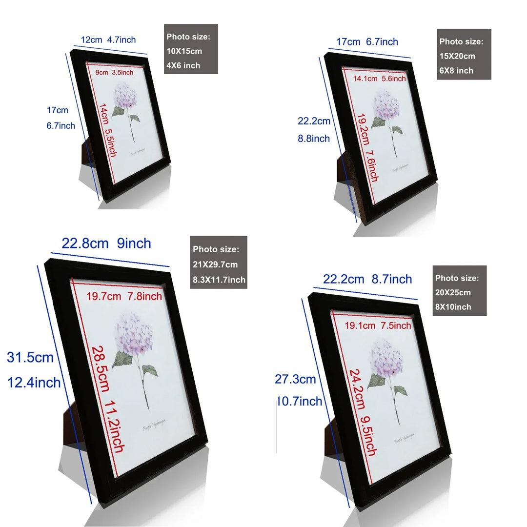 Sett av 5 stykker tre rammer for lerretsutskrifter bilder veggkunst rammer 10x15cm 15x20cm 5x7 tommer A4 21x30cm 20x25cm nordiske bilderammer | Skanto