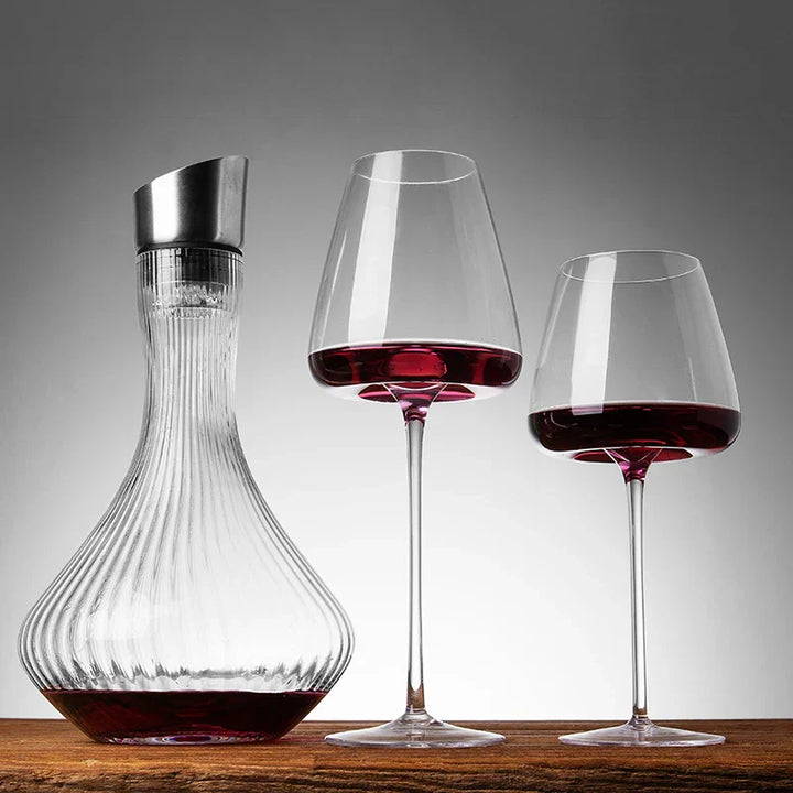 Sett med 2, 4 og 6 Håndlagde Krystallvins- og Champagneglass - 4 Størrelser | Skanto