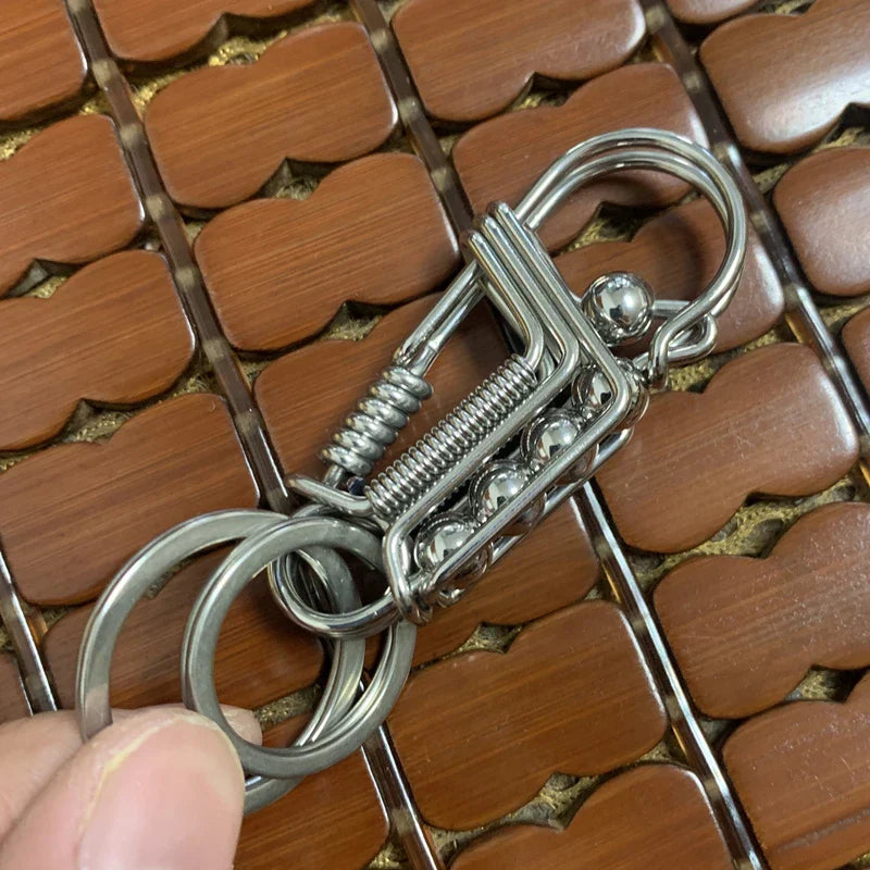 Iron Weave Rustfritt Matte-Finish Nøkkelring | Skanto