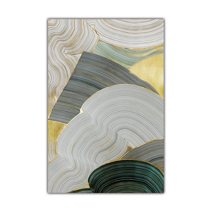 Grønn Beige Grå Flytende Svirvler Abstrakt Veggkunst Fin Kunst Lerret Utskrifter Bilder For Moderne Leilighet Spisestue Stue Kunst Dekor | Skanto