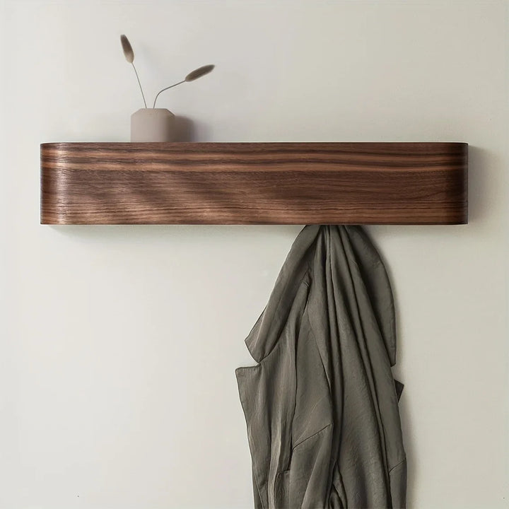 NordicHide Rack Vegghylle med hylle & skjulte kroker Skanto