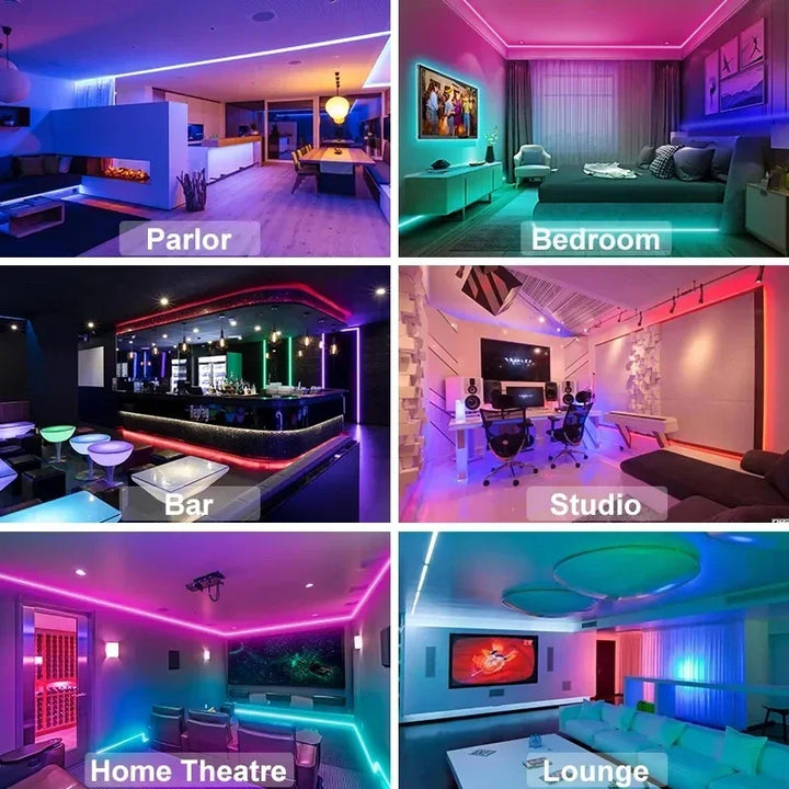 Skanto | USB RGB LED Strip Lyskilder med Appkontroll for Rom & TV Bakgrunnsbelysning Dekor