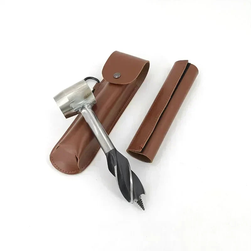 Skanto | Bushcraft Håndbor FerroDrill | Utendørs overlevelsesverktøy | Robust karbonstål | 16,5 cm
