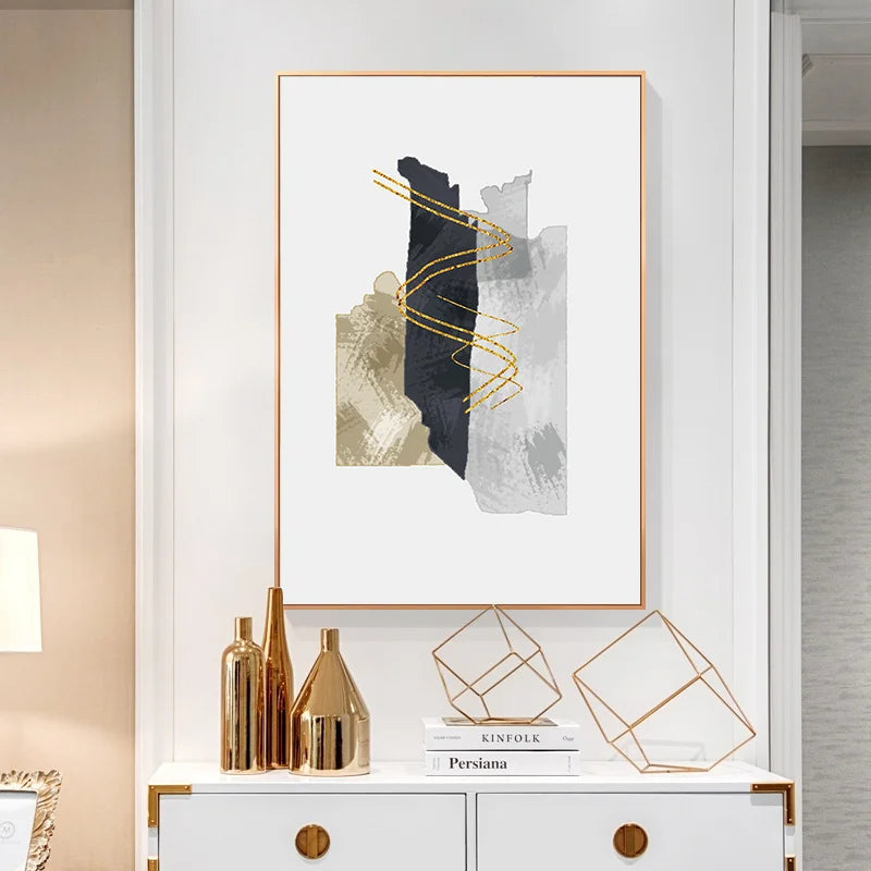 Nøytral Farge Blå Beige Svart Nordisk Abstrakt Veggkunst Fine Art Lerret Utskrifter Plakater Bilder For Stue Soverom Kunst Dekor | Skanto