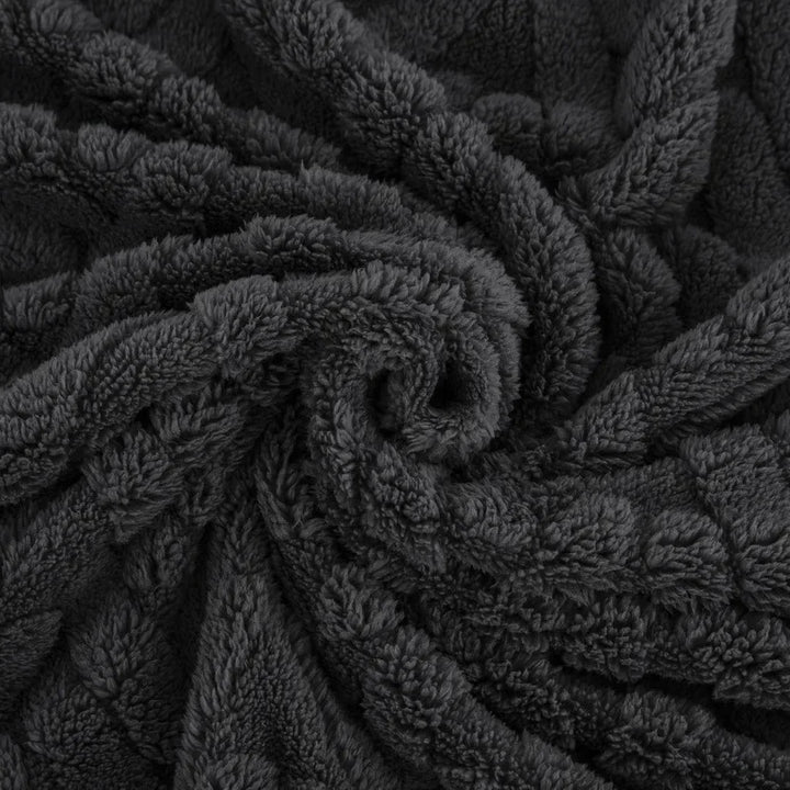 Skanto | Jacquard Fleece Teppe CozyWeave | Enkelt Lag & Dobbeltsidig | Myk Tafu & Shu Bomull Fleece | For Høst & Vinter