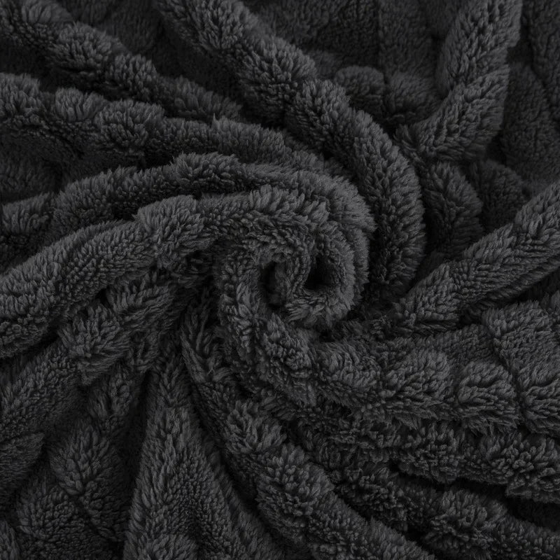 Skanto | Jacquard Fleece Teppe CozyWeave | Enkelt lag & Dobbelt sidet | Myk Tafu & Shu bomullsfleece | For høst & vinter