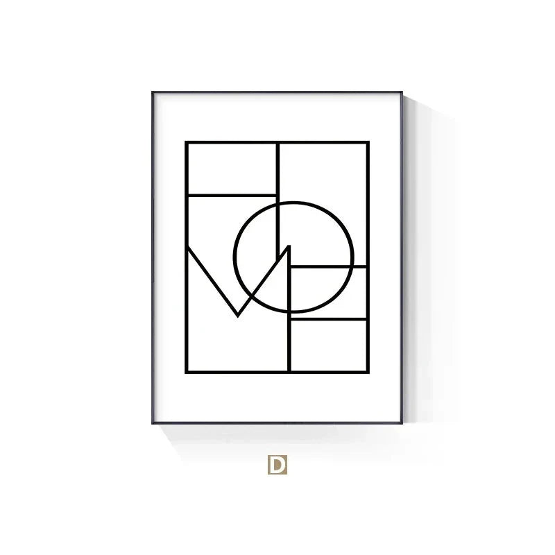 Minimalistisk abstrakt floral veggkunst Fine-Art lerretsutskrifter inspirerende sitat plakat galleri veggbilder for stue soverom kunstdekor | Skanto