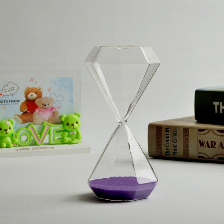 Skanto | 5–60 Minutters diamant sandglass, sandglass, sandglass, barnegave, sandglass, hjemmeinnredning, tilgjengelig i flere fargealternativer