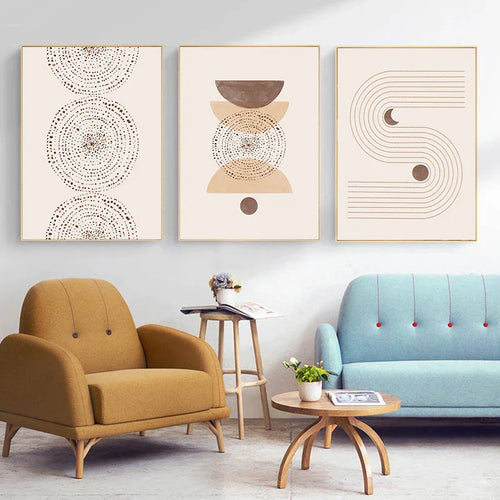 Minimalist Abstrakt Himmelsk Geometri Veggkunst Fine Art Lerret Utskrifter Sol Måne Plakater Bilder For Stue Soverom Kunst Dekor | Skanto