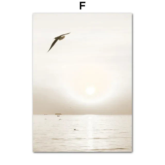 Tranquile Strandlandskap Galleri Veggkunst Fine Art Lerrettrykk Inspirasjonsbilder av ro for Stue Soverom Kunstdekoreasjon | Skanto