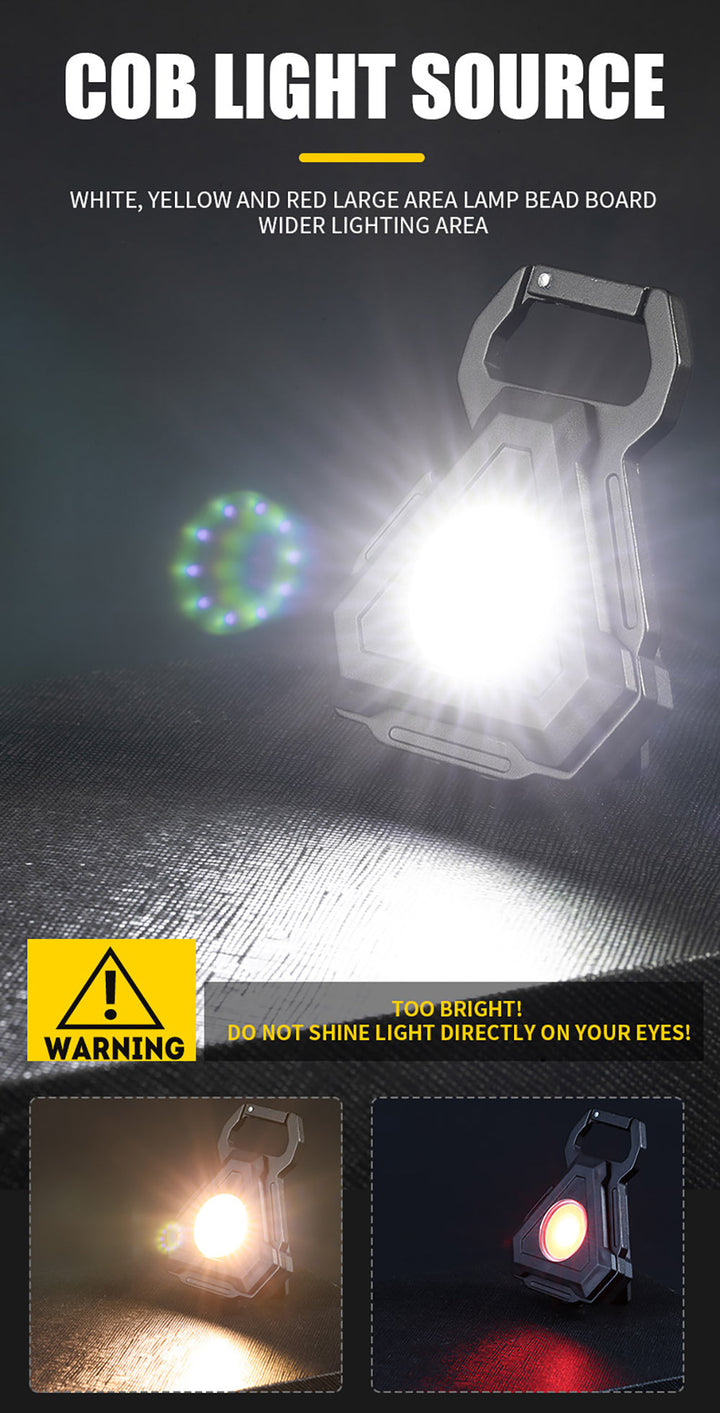 Mini LED Lommelykt USB Flaskekork Nøkkelring | Skanto