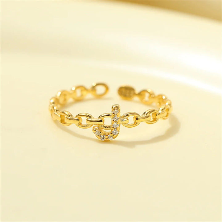 Skanto | Delikat Diamant Bokstav Initial Ring