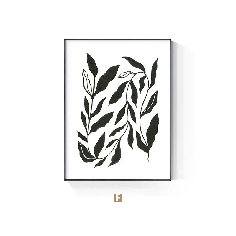 Minimalistisk abstrakt floral veggkunst Fine-Art lerretsutskrifter inspirerende sitat plakat galleri veggbilder for stue soverom kunstdekor | Skanto