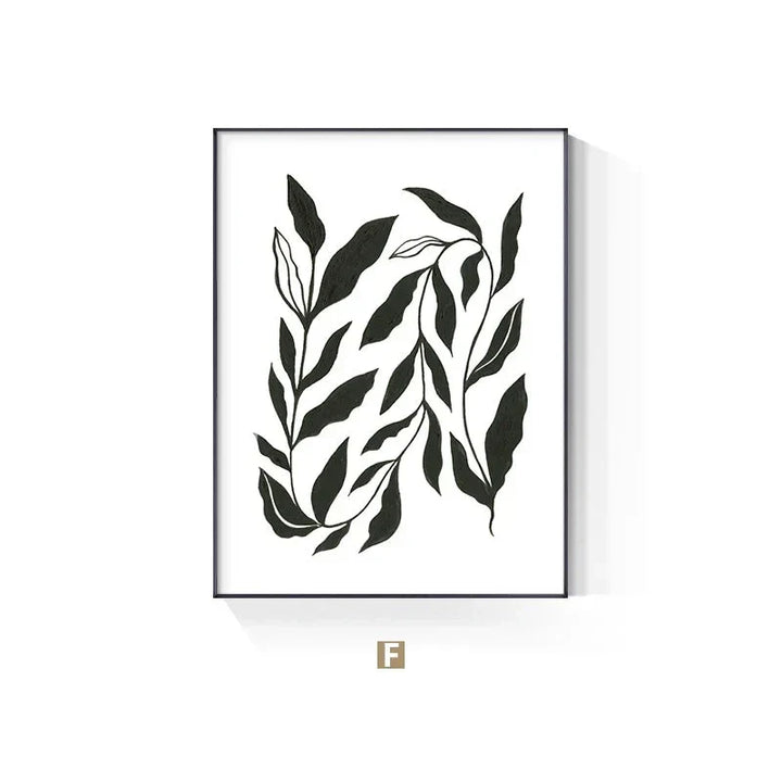 Minimalistisk abstrakt floral veggkunst Fine-Art lerretsutskrifter inspirerende sitat plakat galleri veggbilder for stue soverom kunstdekor | Skanto
