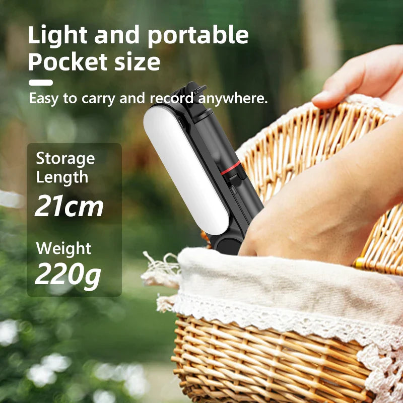 Ultra Foldable Built-In Lighting Selfie Stick Tripod | Skanto