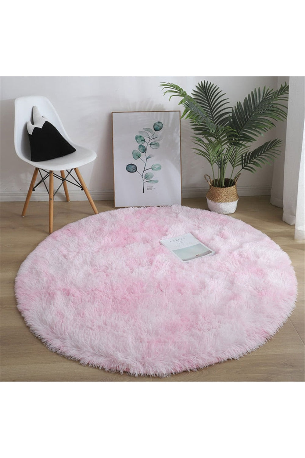Myk Fluffy Rund Teppe