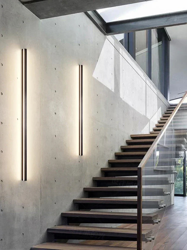 Skanto | NeroEdge SleekLine Vanntett LED Vegglampe – Moderne Utendørslampe i Svart