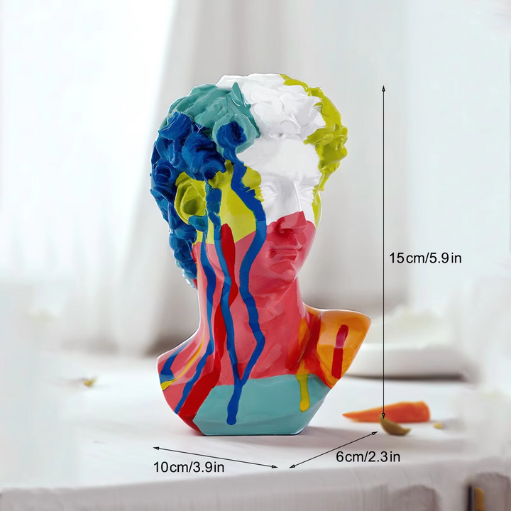 Skanto | Moderne David Bust Skulptur - Abstrakt Harpiks Studie for Moderne Dekor