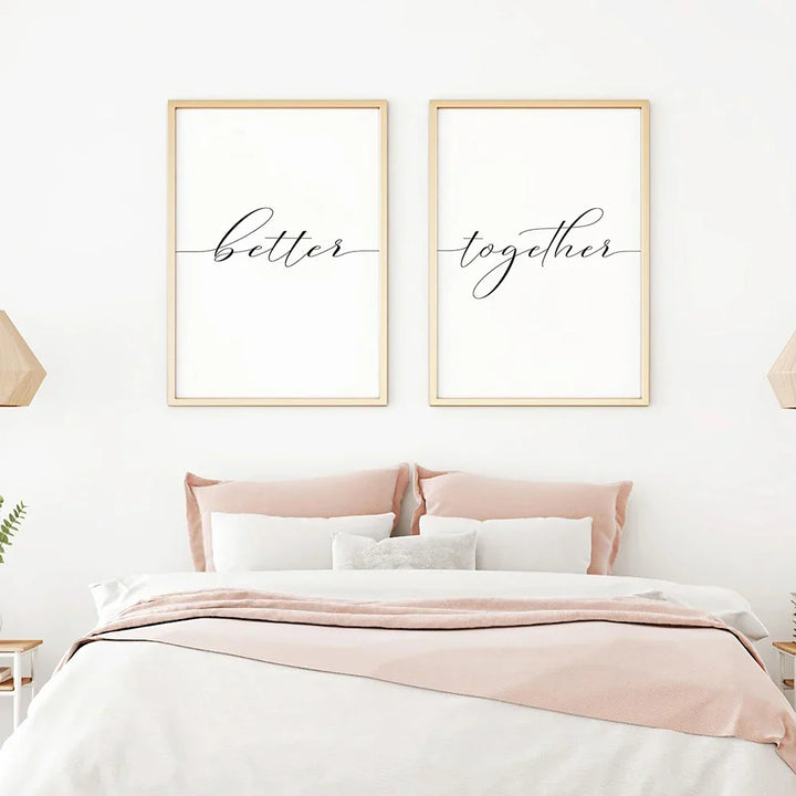 Lovers Quote Wall Art Svart Hvit Minimalistisk Typografiske Plakater Fine Art Lerret Utskrifter Bilde For Soverom Stue Kunst Dekor | Skanto