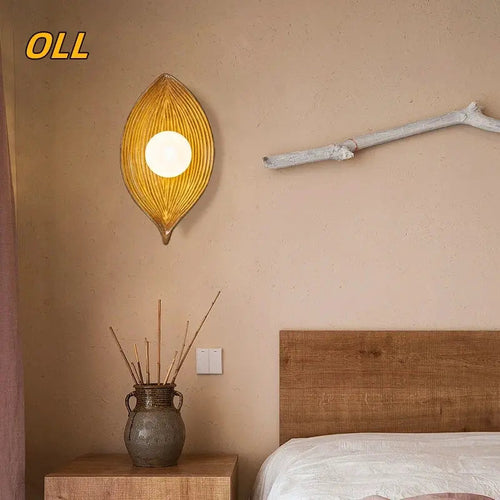 Skanto | Vegglampe LED blad gull Elegant