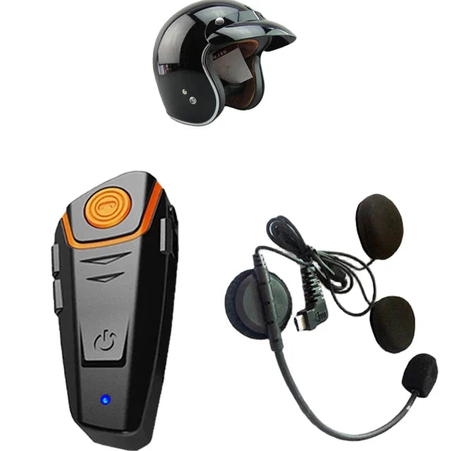 Wasserdichte Bluetooth-Motorrad-Intercom-Anlage med FM-Radio og 1000 m Reichweite – RoadLink
